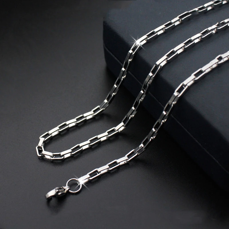 Женское длинное ожерелье из титановой стали 2 мм 5 3 мм|Цепочки| |