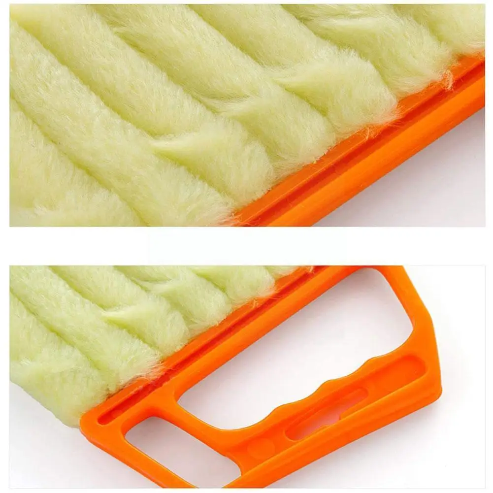

New 7 Blind Brush Finger Dusting Cleaner Tool Microfiber with Blade Brush Air Window Blind Cleaning Washable Conditioner Cl Z5V7