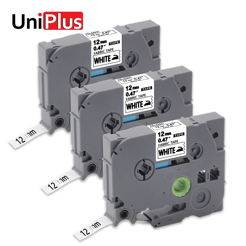 UniPlus 3PK TZe-FA231 12 мм этикетировочные ленты ткань железо на ткани этикетка для