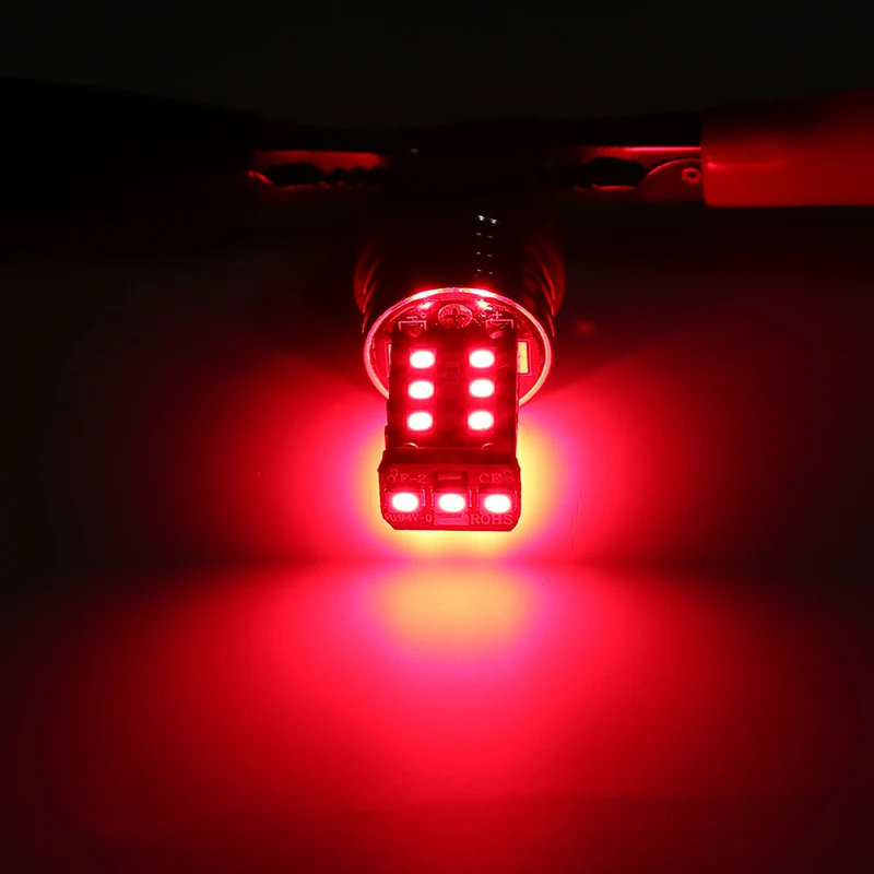 Universal 2pcs Car Auto 7443 Red LED Strobe Flash Blinking Brake Tail Light Parking Bulbs Lamp Accessories Parts | Автомобили и