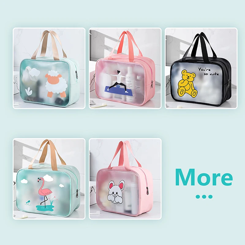 

Vrouwen Leuke Waterdichte Transparante Reizen Make-Up Tas Case Bad Make Up Organizer Toilettas Wassen Beauty Kit Opslag Pouch