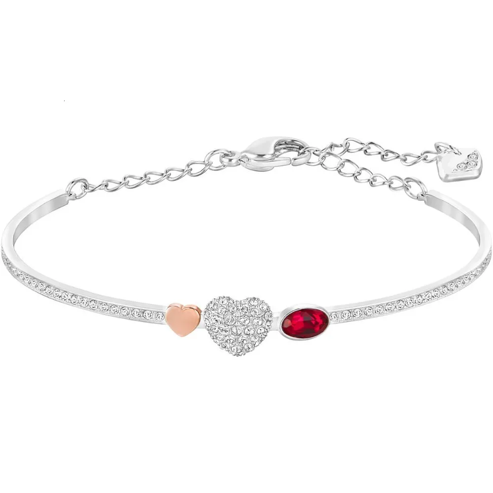 Новинка 2019 браслет muler с двойными кристаллами подарок подруге невесты сердцем