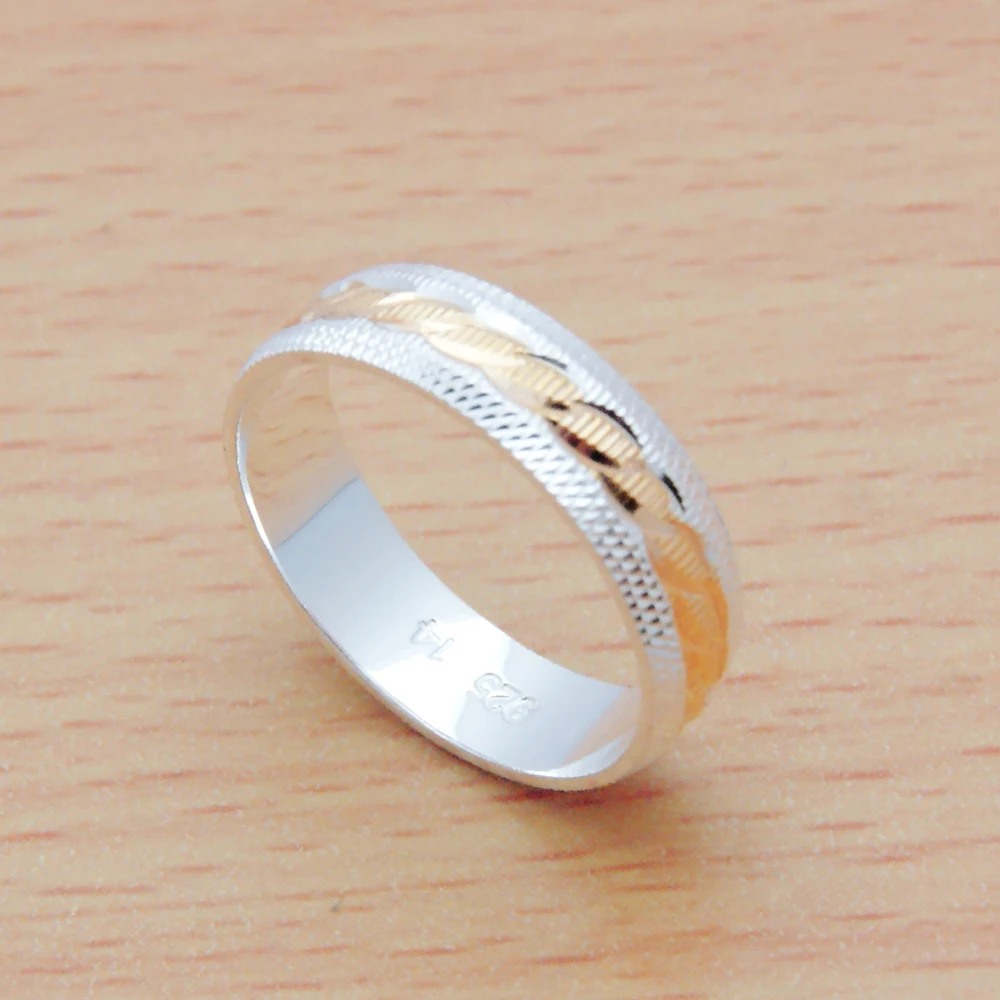 Модное кольцо из 100% стерлингового серебра 925 пробы для мужчин и женщин