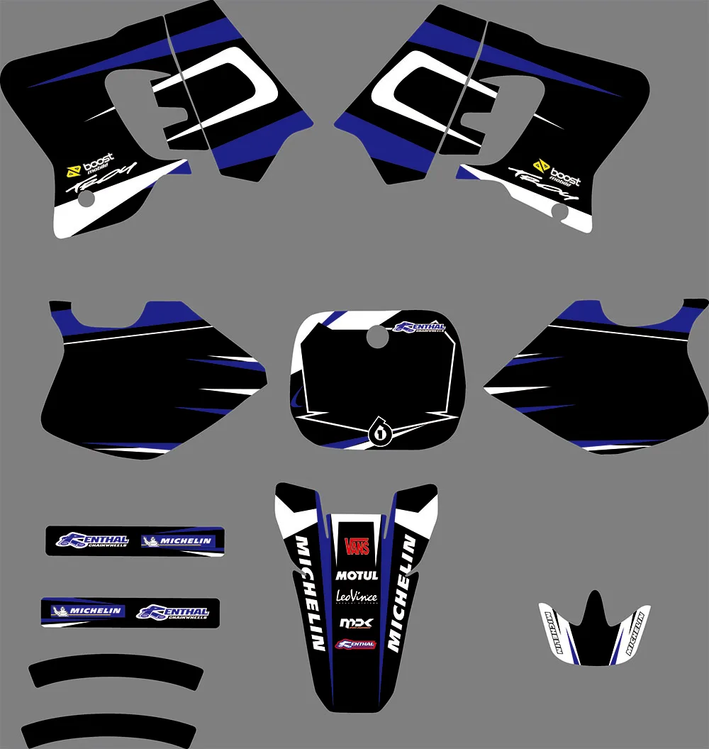 

Motorcycle Team Graphic Sticker Decal Kit Deco Dekor For Yamaha YZ250 YZ 250 1993 1994 1995