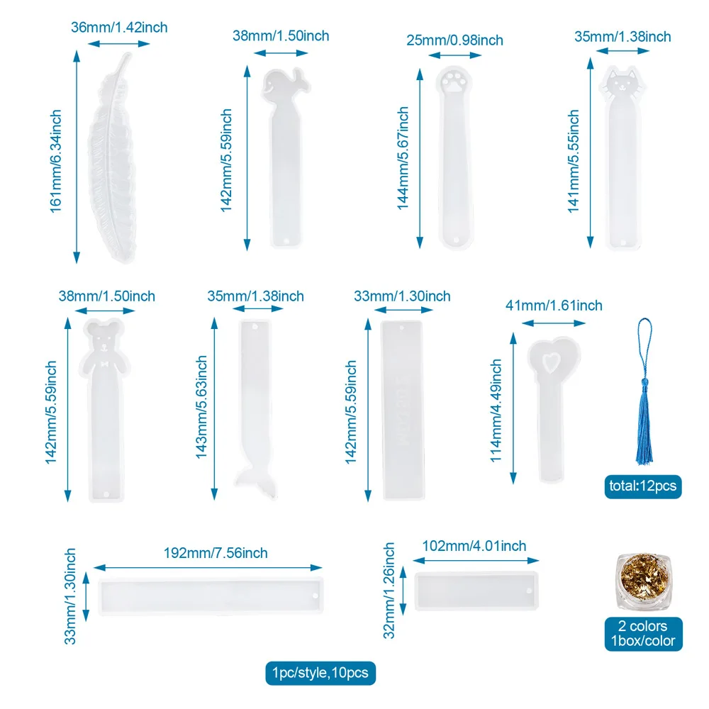 

1Set Clear Leaf DIY Silicone Molds Sets For jewelry making DIY Bracelet Necklace Accessories Tools Bookmark Decoration