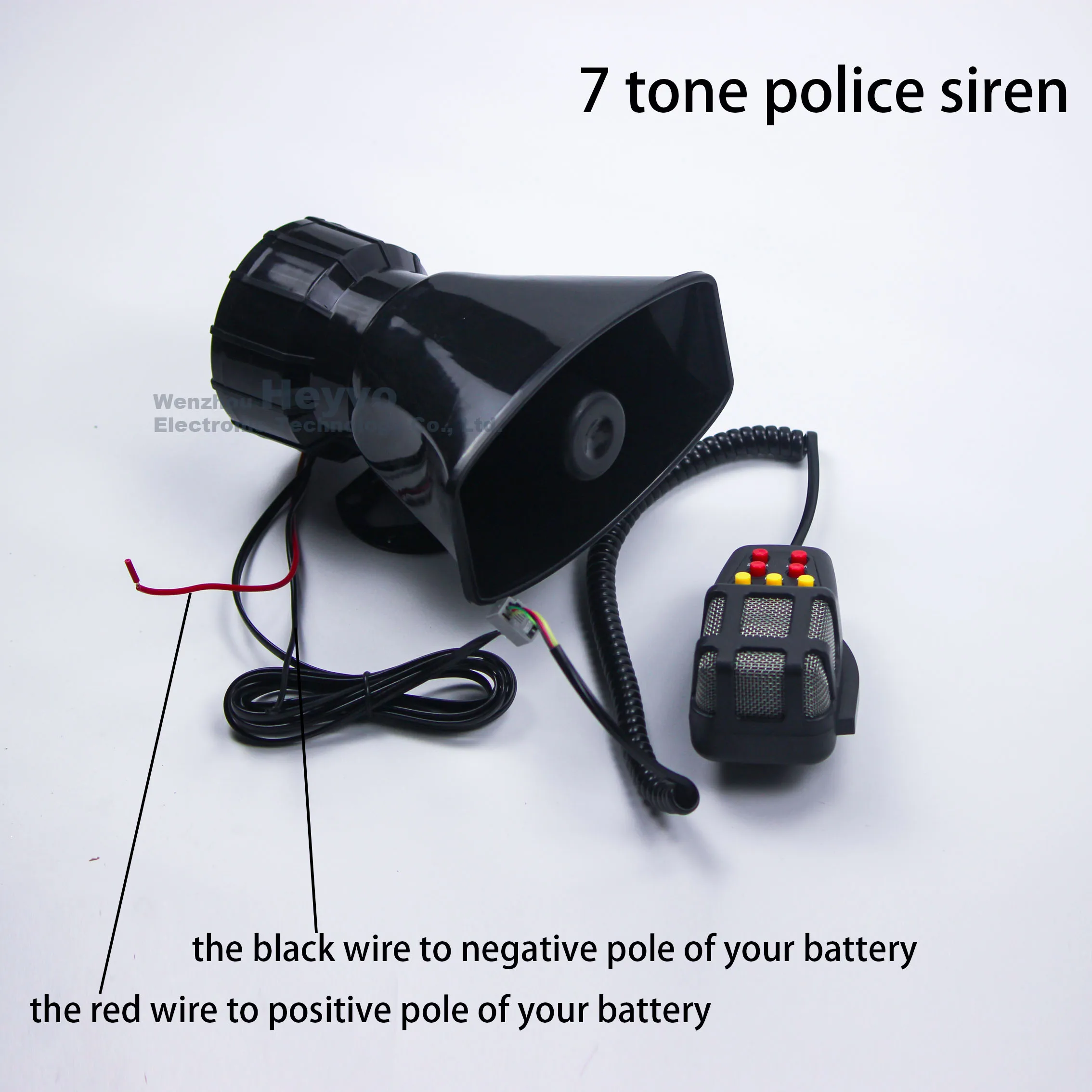 12V полицейская сирена аварийного пожарный автомобиль рог 7 звук громкий звуковой