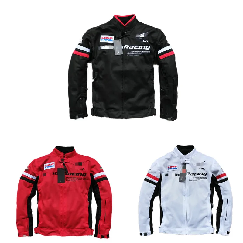 

Red Motorcycle Jacket for Honda Summer Motor Bike Racing Clothing Protective Gears Protection Guard Mesh Moto Riding Jacket