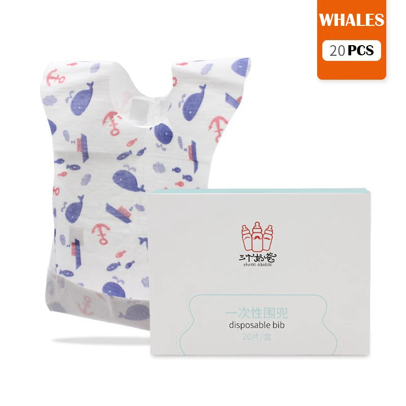 

20pcs Baby Disposable Bib Waterproof Saliva Towel For Baby Suitable For Families Or Travel