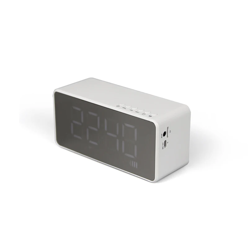 

Portable Wireless Bluetooth Speaker Bluetooth 5.0 HiFi Music Column Subwoofer Desktop Mirror Screen Display Alarm Clock