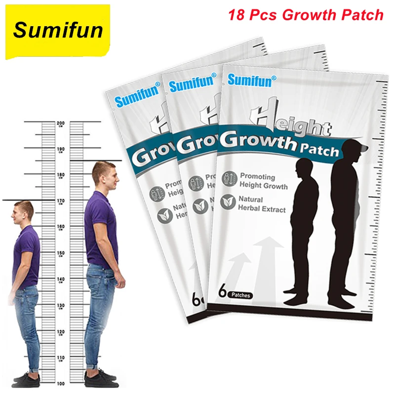 18 Pcs Natural High Quality Height Growth Patch Increase Grow Taller Heabl Plaster Get higher Foot Pad Promote Bone Development
