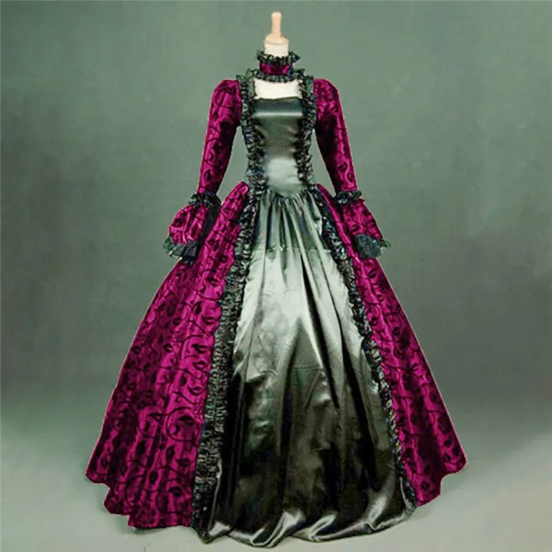 Женское длинное платье в стиле ретро готическое викторианском на заказ костюмы