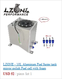 LZONE-40L алюминиевый топливный бак с крышкой топливных элементов 40L с сенсором пены внутри JR-TK40