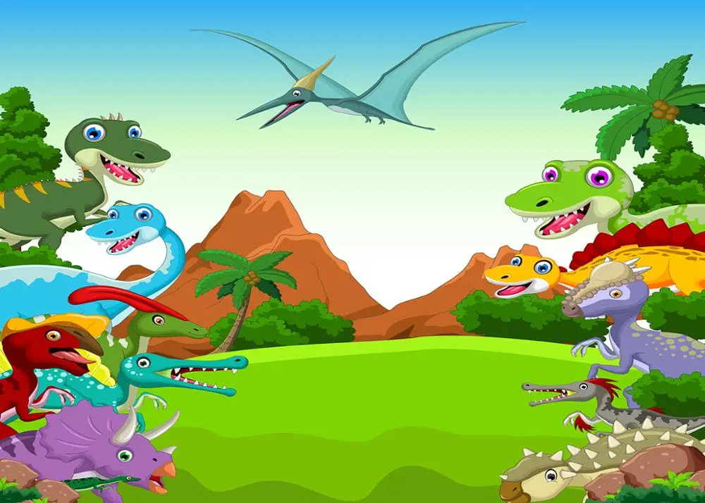 

Dinosaur Jungle Forest Baby Shower Boy Birthday Party Vinyl Backdrop Photography Background For Photo Studio Photophone Shoot