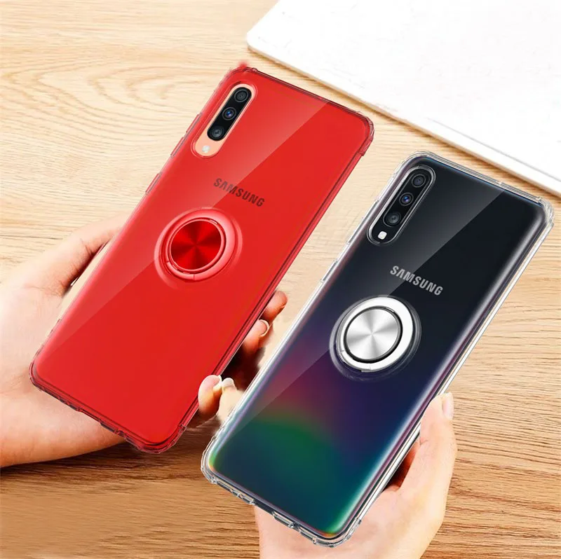Для samsung Galaxy A70 чехол Clear кольцо из ТПУ телефонные чехлы для samsung A10 A20 A20e A30 A30s A40 A50 A50s A60 A70 A80 A90 чехол