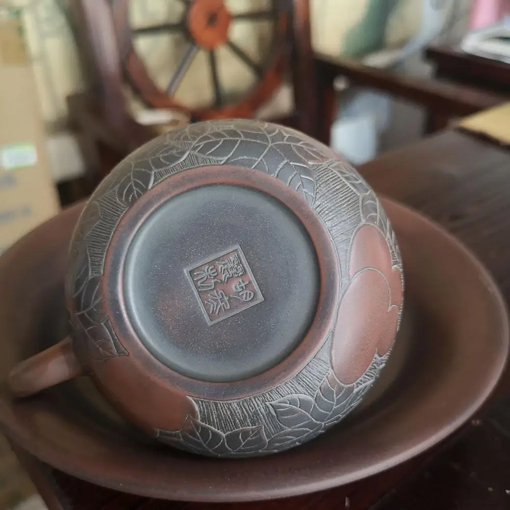 Nixing Clay Teapot filter Xishi Tea Pot Beauties Handmade Carving Gourd Customized Gifts with Natural Healthy Pottery | Дом и сад
