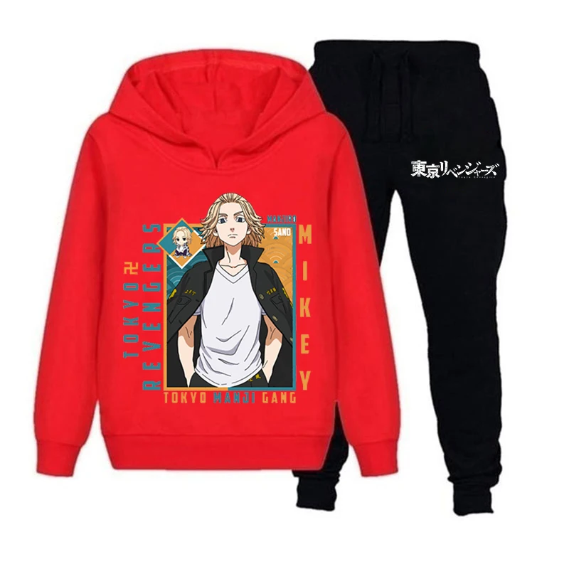 Children Clothing SetsBoy Tokyo Revengers Anime Hoodies+pants Set Children Hoodies Tops Kids Sport Children's Hoodies Suits