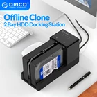 ORICO 2 Bay 2,5 3,5 дюйма USB 3,0 HDD корпус Оффлайн клон HDD док-станция жесткий диск поддержка 10 ТБ HDD Чехол