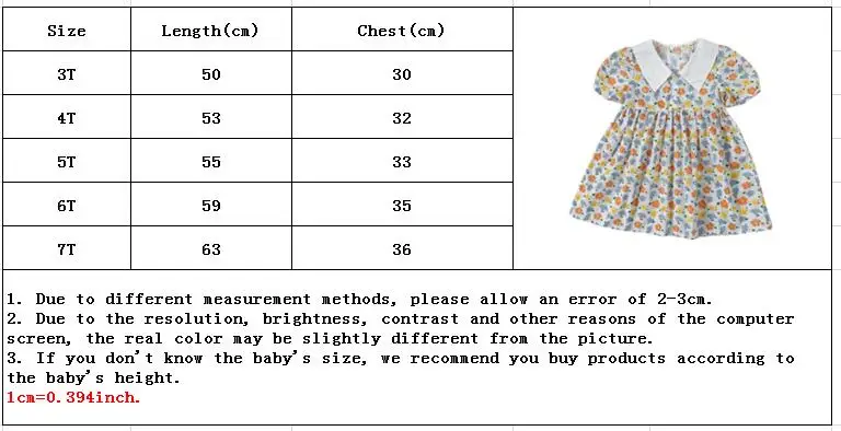 

Summer Girl Dress Flowers Short Sleeve Lapel Children Girl Party Dress Fashion Casual Kids Girl Princess Dress Casual Clothing