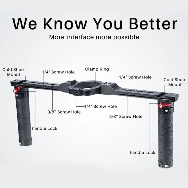 Стабилизатор UURig DJI RONIN SC/S двойной Ручной камеры раздвижная ручка рукоятка для