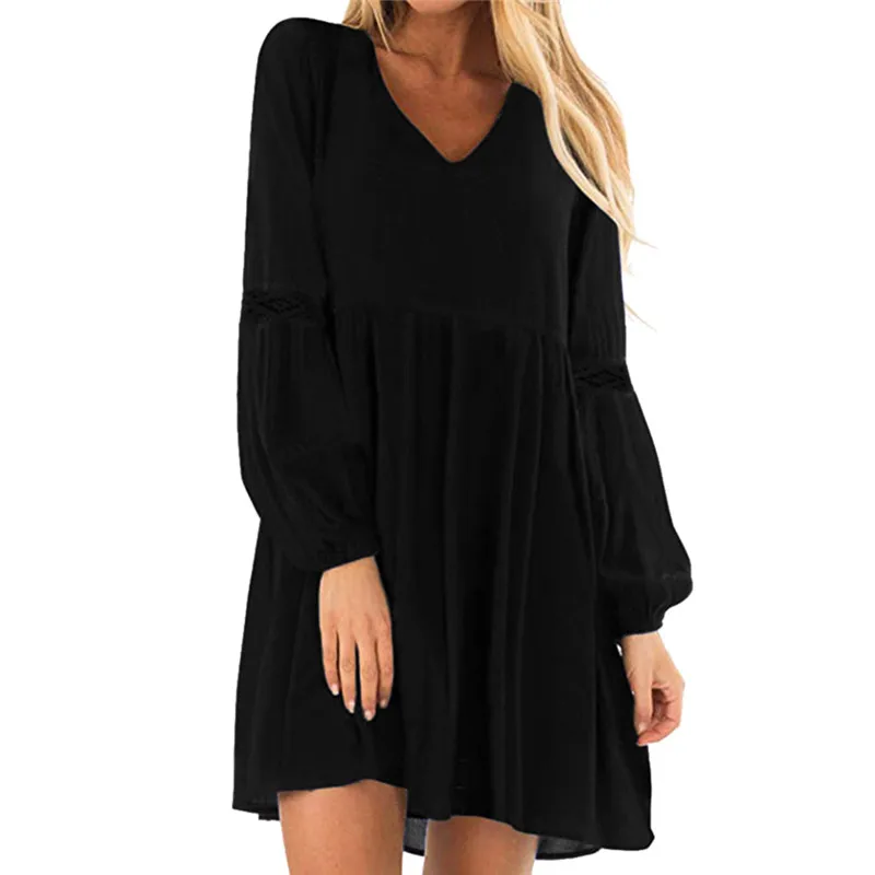 Женское мини-платье с драпировкой свободное повседневное летнее платье длинными
