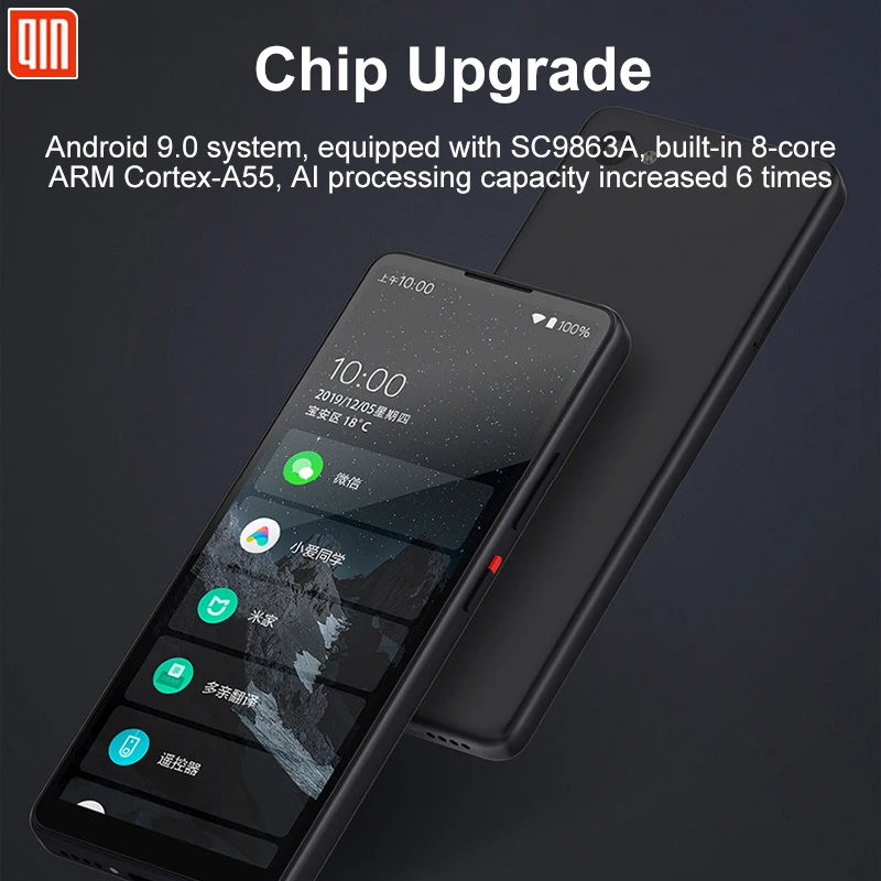QIN 2 Pro Full Screen Phone 4G Network With Wifi 5.05 Inch 2100mAh Andriod 9.0 SC9863A Octa Core Feature Qin 2Pro