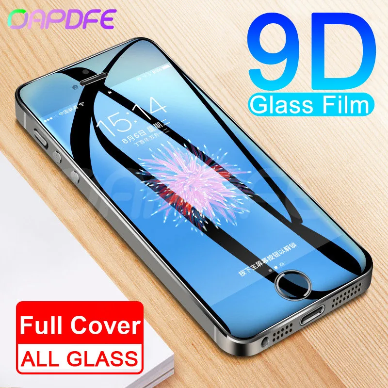 Защитное стекло 9D для iPhone 5 5C 5S SE 4S 4|Защитные стёкла и плёнки телефонов| |