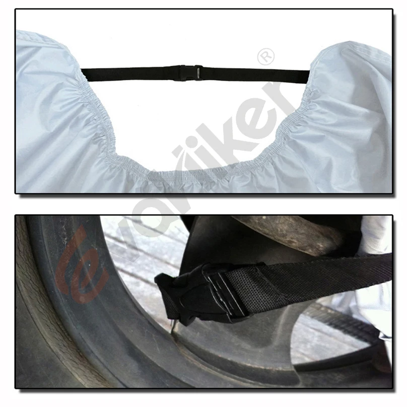 190D AAAAA серебро моторы велосипед мотоцикл чехлы пыли Водонепроницаемый Крытый