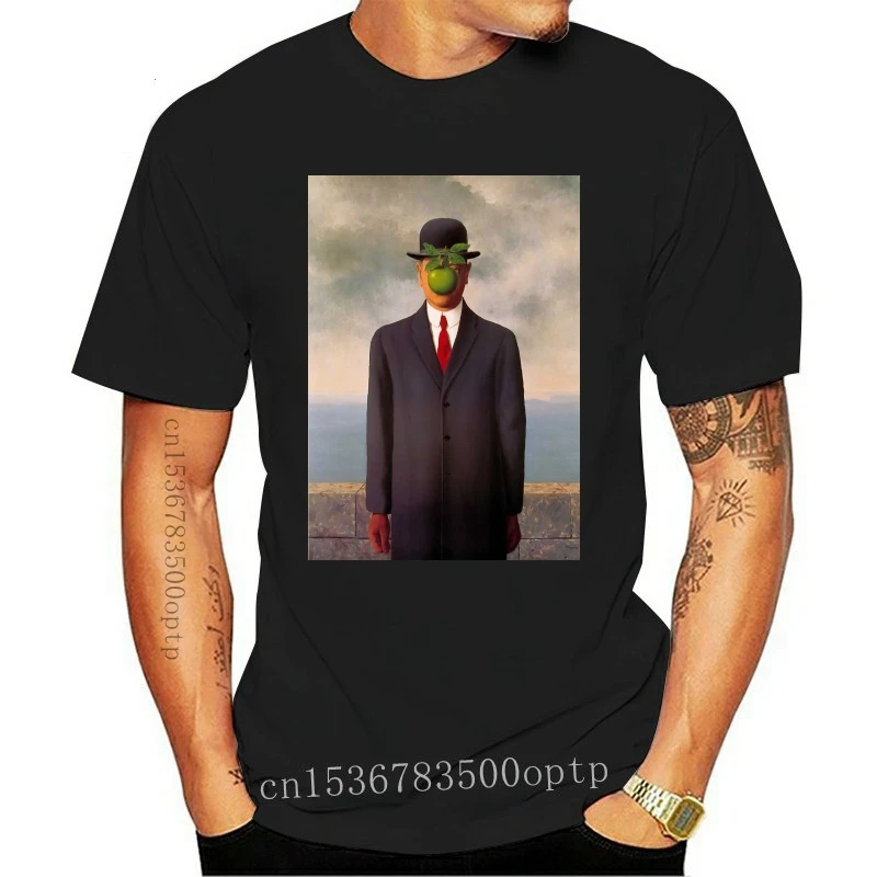 New T-SHIRT UOMO DONNA RENE' MAGRITTE EL HIJO DEL HOMBRE GEN0500