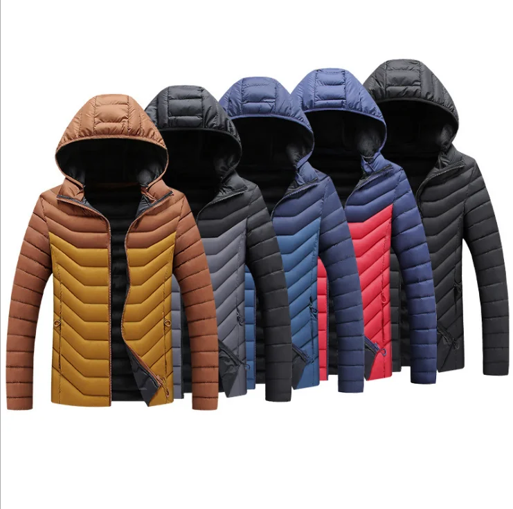 

2020 New Fashion Men Winter Jacket Coat Hooded Warm Mens Winter Coat Casual Slim Fit Student Male Overcoat