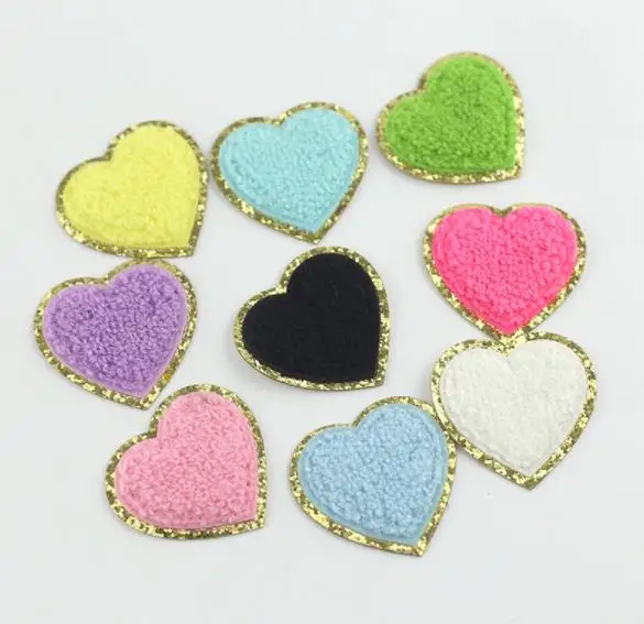 

Heart Seuqins Towel Embroidered Sew On Patches For Clothing Bags Jacket Iron On Applique DIY Repair Decoration Accessories Nice