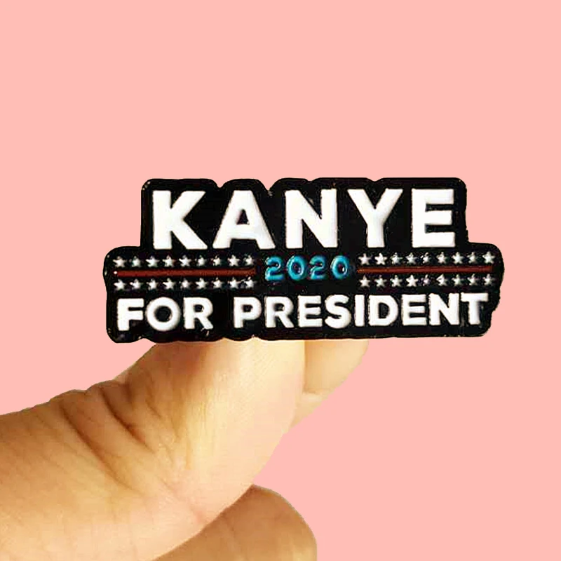 Канье В Президенты KANYE West для президента эмалевая брошь на булавке значок