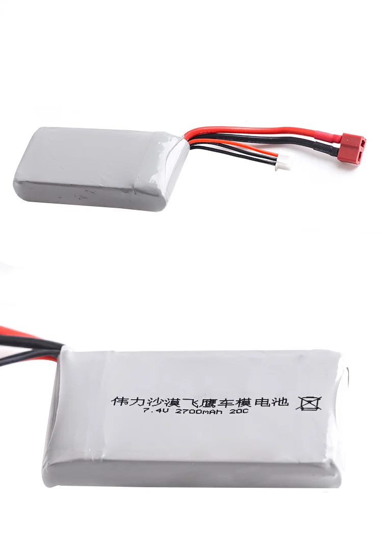 Upgrade 2700mah Lipo Battery For Wltoys 12428 12423 RC Cars 2s 7.4V 2700mAh 20C Max 40C feiyue 03 for Q39 upgrade parts | Игрушки и