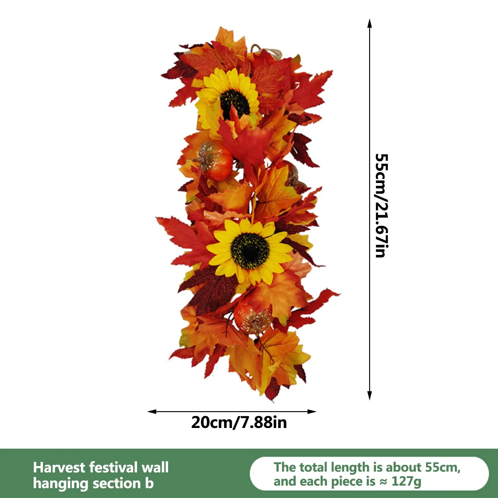 Искусственный Рождественский венок из клена листья ротанга висячие ветки для