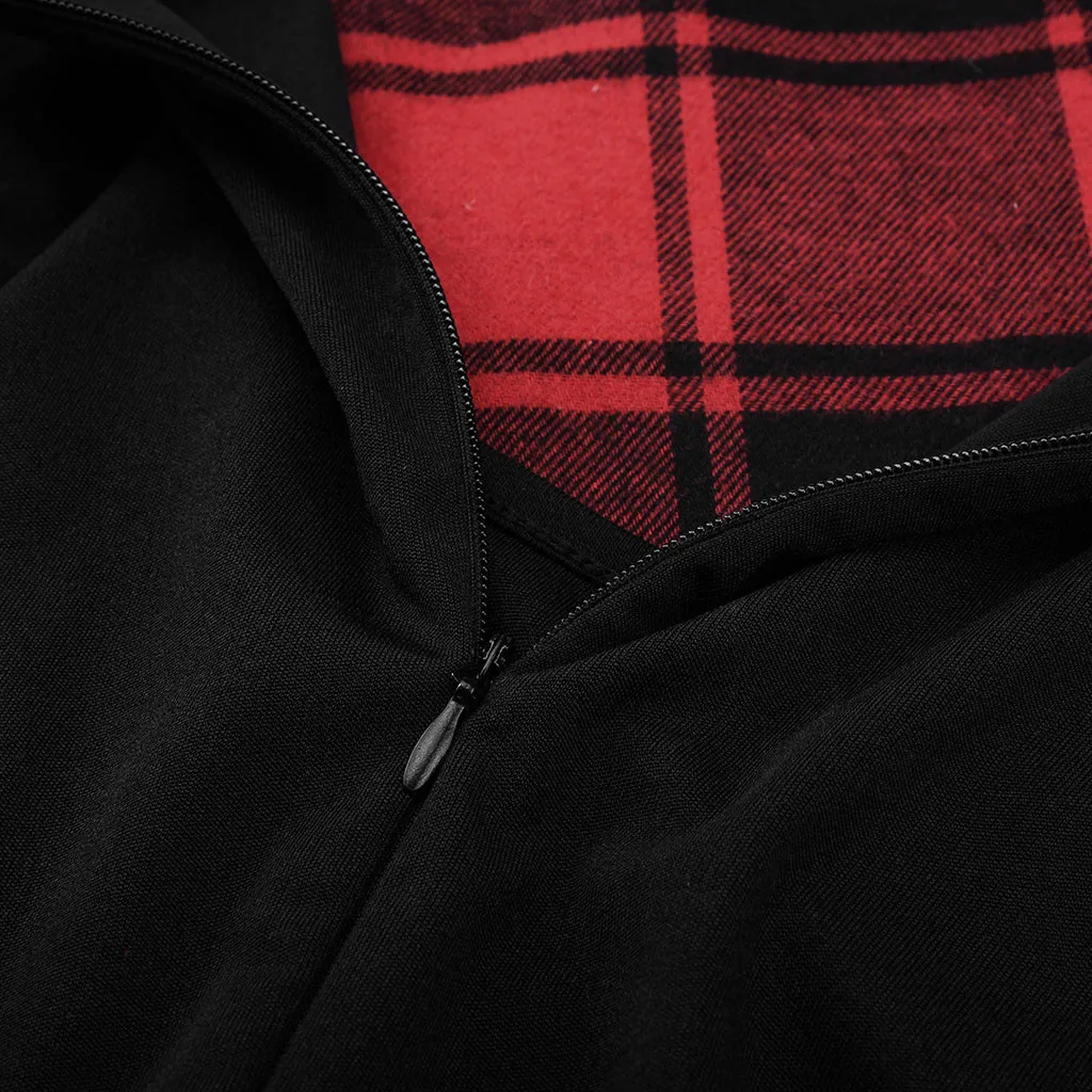 

Fashion Dresses For Women 2021 Casual O-neck Lace Up Tartan Plaid Print Asymmetrical Mini Dress