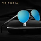 Мужские солнцезащитные очки VEITHDIA, алюминиевые солнцезащитные очки унисекс с поляризационным зеркалом, UV400