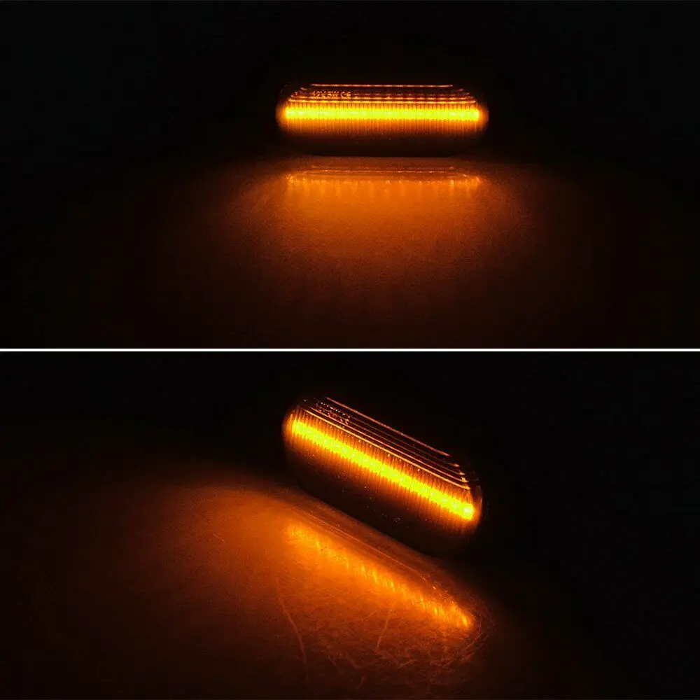 

Smoked Side Fender Marker LED Turn Signal Light 12-30V Dynamic Durable