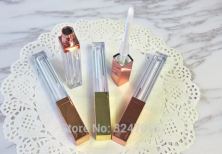 Пустая элегантная туба для блеска губ 4 мл 40 шт./лот пластиковая квадратная