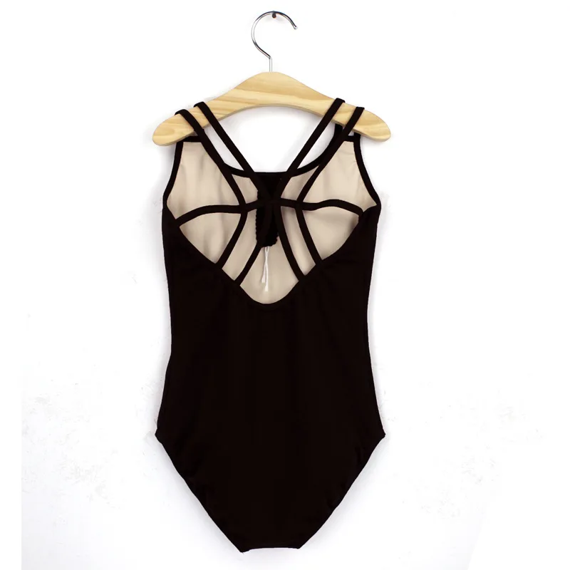 Платье с открытой спиной без рукавов спандекс & хлопковое балетное трико для