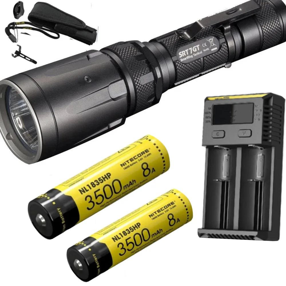 NITECORE SRT7GT светодиодный тактический вспышки светильник CREE XP L HI V3 RGB УФ умный кольцо