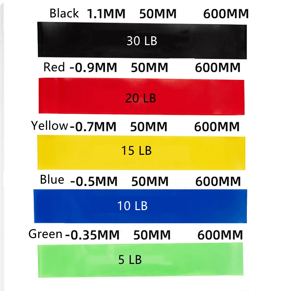 5 шт./компл. портативные эспандеры для фитнеса эластичная резинка йоги растяжки