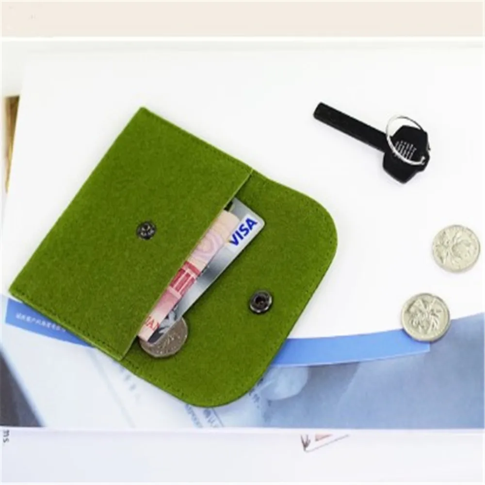 Тонкий кошелек двойного сложения чехол для удостоверения личности и кредитных