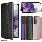 Новый стильный кожаный чехол-книжка для Samsung Galaxy S21 PLUS S21 + S20 Ultra, бампер из углеродного волокна для Galaxy S21 Ultra S 21 S20 FE Wall