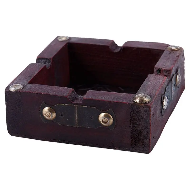 Vintage Wood Ashtray Cigarette Cigar Handmade Tobacco Wooden Case Rests for Smoking Convenience B | Дом и сад