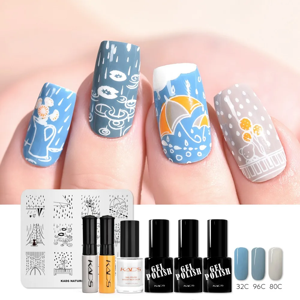 set 22 KADS Nail Art штампованные пластины природа Мода серии шаблоны для стемпинга рисунки для маникюра Лак для стемпинга трафарет для штамповки - Цвет: set 22
