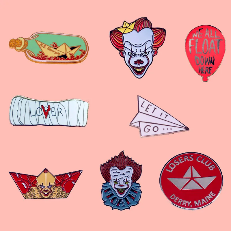 Эмалированная брошь в стиле Стивена Кинга это пеннивайз Джокер значки заколки