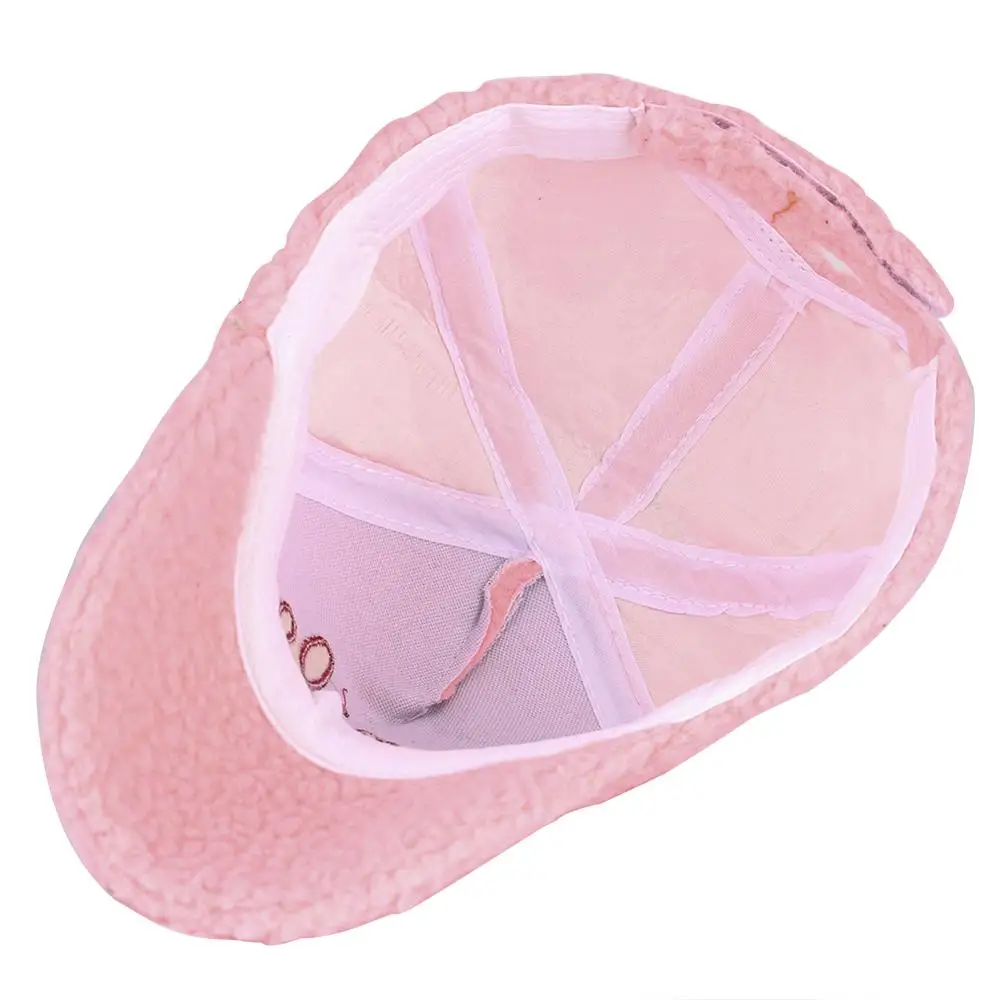 Детская зимняя детская бейсбольная кепка с помпоном вышитыми буквами и