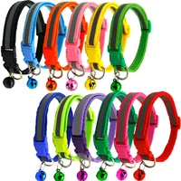 pet buckle reflective collars with bell dog collar cat collar