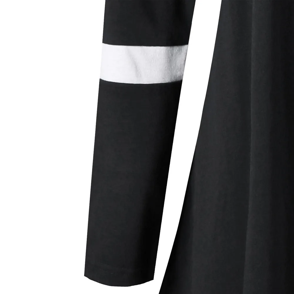 Модные женские повседневные двухцветные асимметричные топы с длинным рукавом и