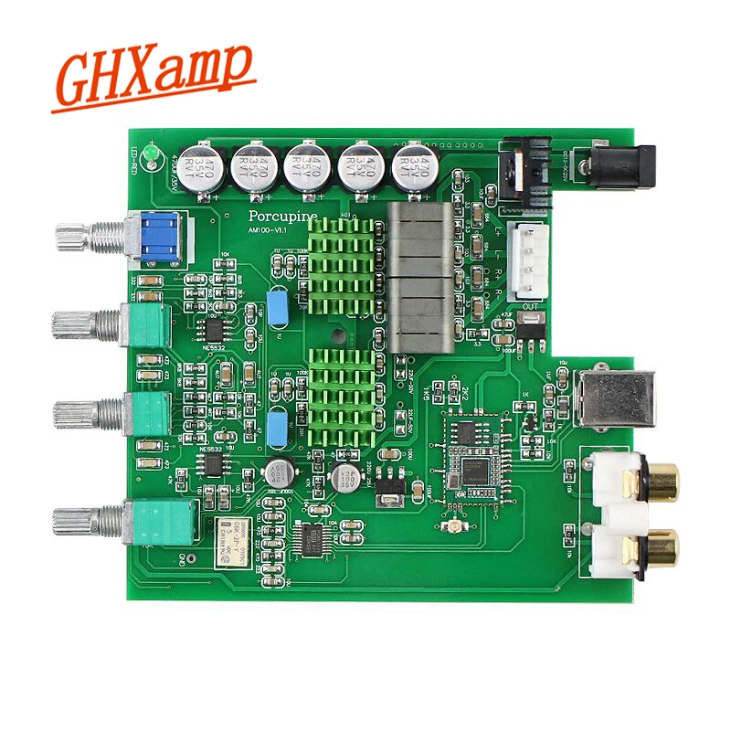 GHXAMP TPA3116 Bluetooth 5 0 цифровой усилитель мощности плата USB декодирования PCM5102A сабвуфер