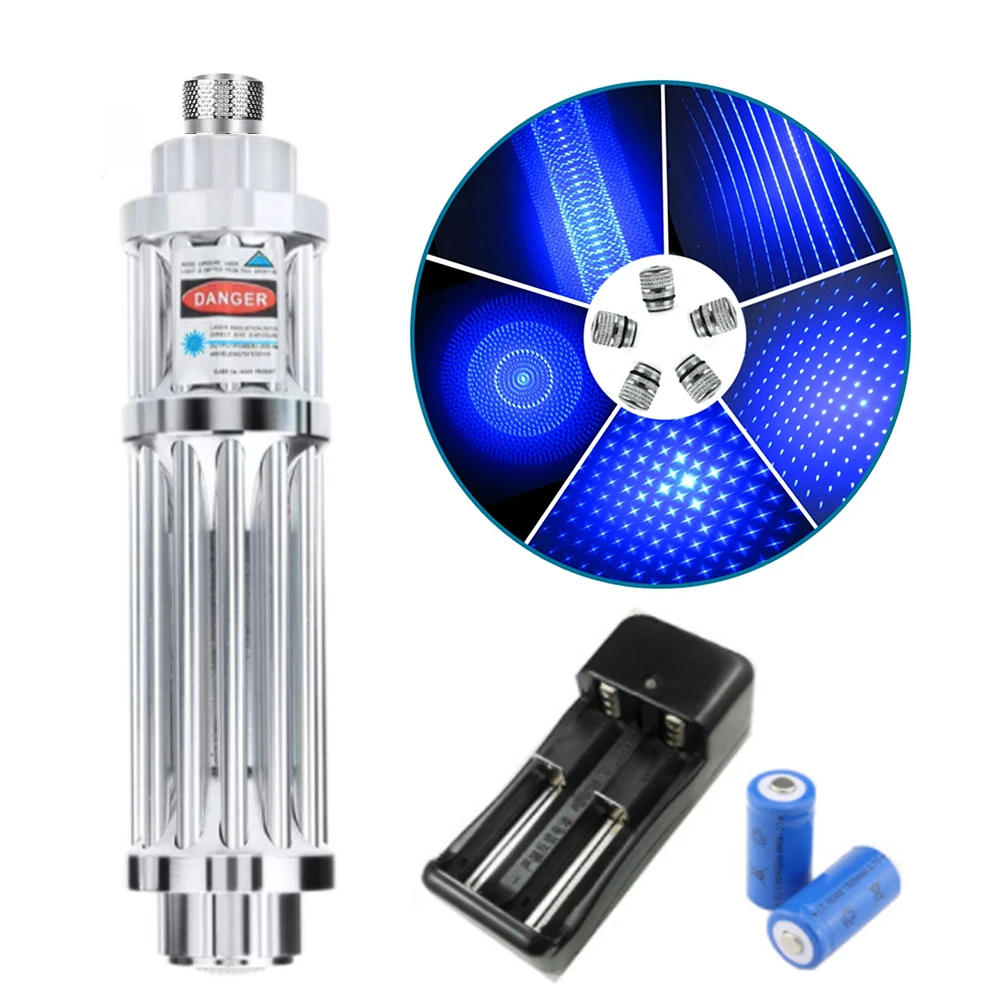 Лазерное оборудование самая мощная лазерная указка с регулируемым фокусом 450 нм |